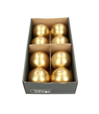 4A Bougie boule dorée | Diamètre 8 centimètres | Par 8 pièces