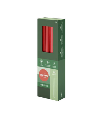 4A Bougie gothique rouge | Diamètre 2,4 centimètres | Hauteur 24,5 centimètres | Par 8 pièces