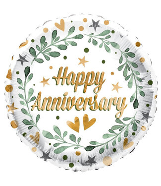4A Party! Ballon Eco Happy Anniver. 45cm ( x 10 )