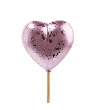 4A Pink Heart Festive Pick | Length 50 centimetres | Diameter 6.5 centimetres | Per 25 pieces