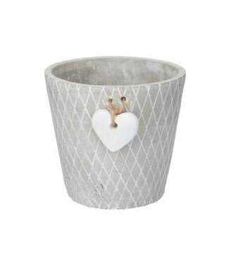 4A Moederdag Keramiek Hart deco d14*13cm ( x 6 )