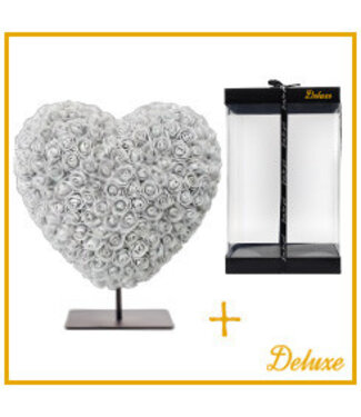4A Valentijn Foam hart 25cm+standaard ( x 1 )