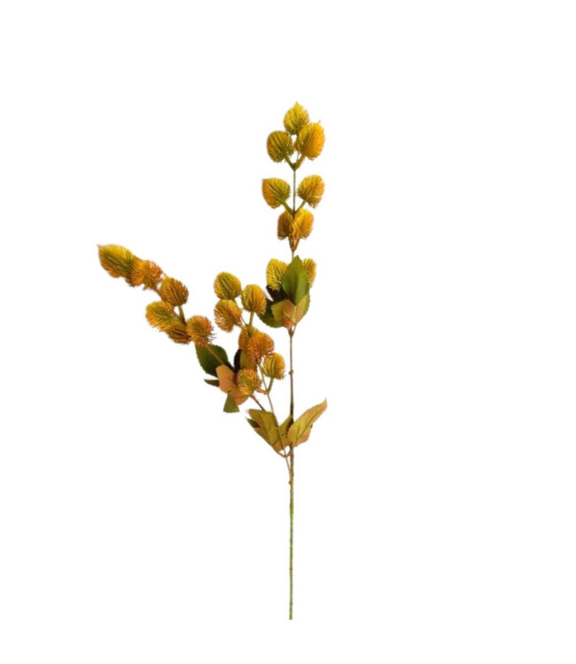 Yellow Teasel Artificial Flower “Sunshine Fruit” | Dipsacus Artificial Flowers | Length 85 centimetres | Available to order per 10 pieces