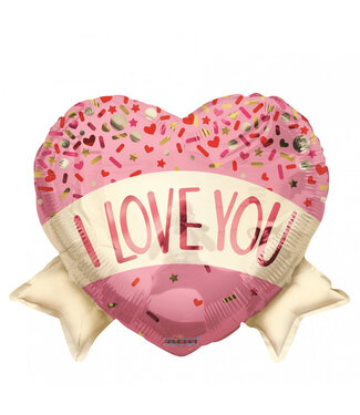 4A Moederdag Ballon I Love You Heart 45cm ( x 10 )