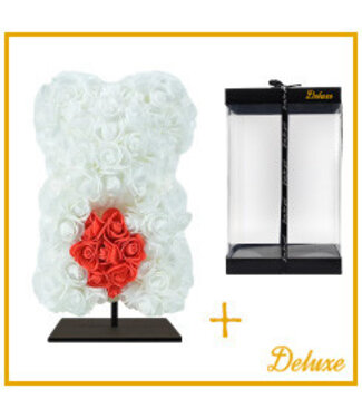 4A Valentijn Foam beer/hart 25cm+standaard ( x 1 )