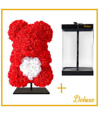 4A Valentijn Foam beer/hart 25cm+standaard ( x 1 )