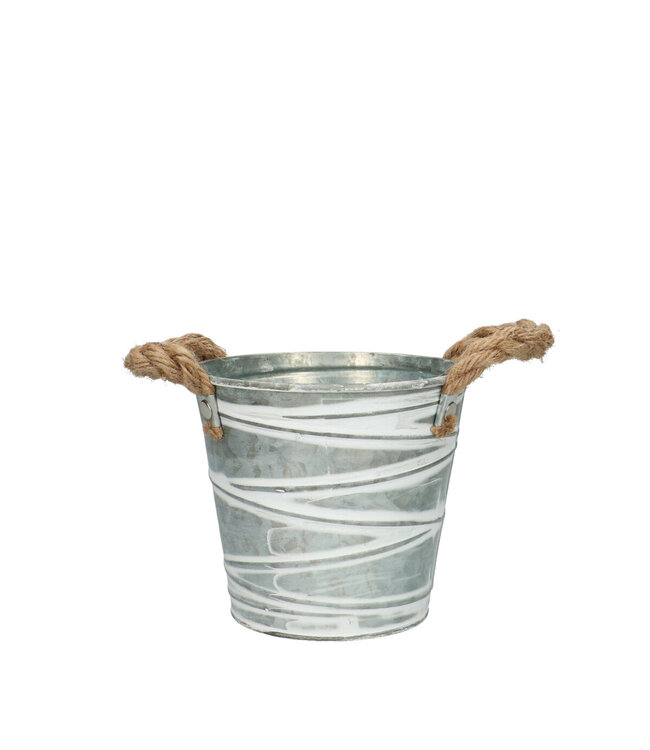 Pot de fleurs en zinc gris Brent | Dimensions 13 x 12 centimètres | Commande par 10 pièces