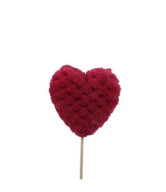 4A Valentijn 20cm Hart stof 7cm ( x 6 )