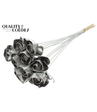 QC Shola Dear Holly 6cm on stem Platina ( x 50 )
