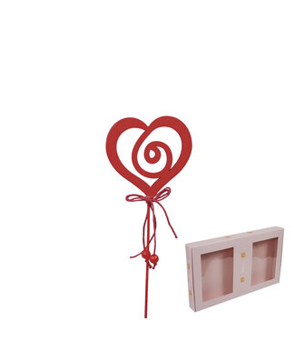 4A Valentijn 20cm Hart 7cm ( x 18 )