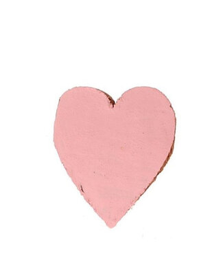 4A Pink heart decoration made from coconut | Diameter 5.5 centimetres | Per 15 pieces
