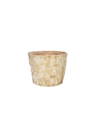 4A Hout Berk pot | Diameter 13 centimeter |  x 10 centimeter | Per 10 stuks