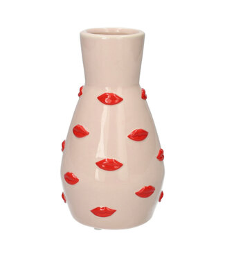 4A Valentijn Keramiek vaas Lips d05/9*18cm ( x 12 )