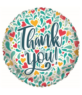 4A Mixed Colours Party! Balloon Eco "Thank you" | Diameter 45 centimetres | Pack of 10