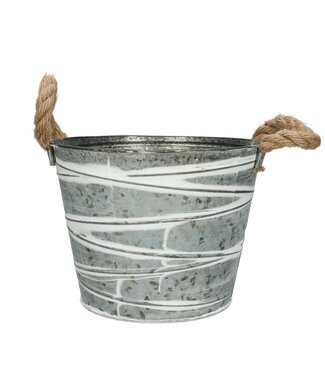 4A Pot de fleurs en zinc gris Brent | Dimensions 21 x 16 centimètres | Par 10 pièces
