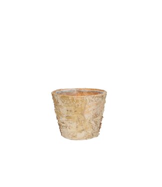 4A Hout Berk pot | Diameter 11 centimeter | Hoogte 9 centimeter |  Per 10 stuks