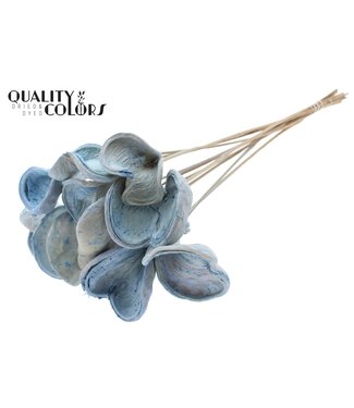 QC Badam on stem Intense Light Blue | Per 50 stuks