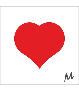 4A Liefde Sticker 40mm x500 Hart ( x 1 )