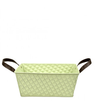 4A Pot de fleurs carré en zinc vert | Dimensions 26 x 13,5 x 11 centimètres | Par 10 pièces