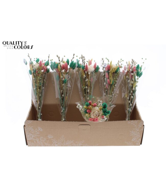 Spring BQT Frosted Mint/Frosted Pink ( x 6 )