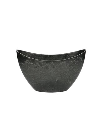 4A Bac à fleurs en plastique gris mélamine en forme de bateau | Dimensions 24 x 10 x 14 centimètres | Par 12 pièces
