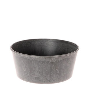 4A Assiette en mélamine plastique gris | Diamètre 24 centimètres | Hauteur 10 centimètres | Par 8 pièces