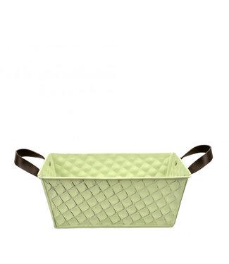 4A Green Zinc Flowerpot Planter Squared | Dimensions 23 x 12.5 x 9.5 centimetres | Per 10 pieces