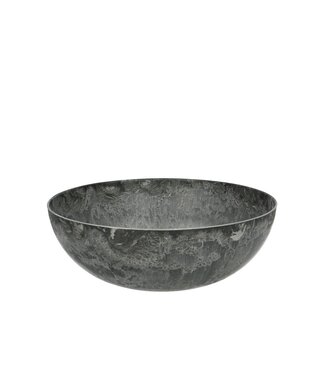 4A Assiette en mélamine plastique gris | Diamètre 25 centimètres | Hauteur 9 centimètres | Par 12 pièces