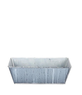 4A Pot de fleurs en zinc naturel Evan | Dimensions 30 x 15 x 8 centimètres | Par 10 pièces