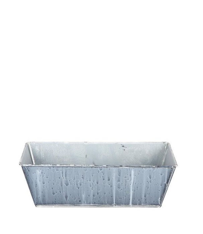 Pot de fleurs en zinc naturel Evan | Dimensions 30 x 15 x 8 centimètres | Commande par 10 pièces