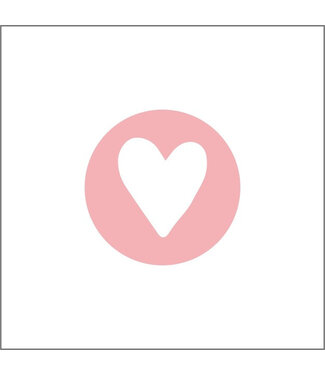 4A Liefde Sticker 25mm x500 Hart ( x 1 )