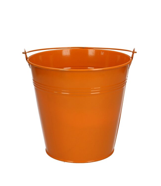 Seau Orange Pot de Fleurs Pot de Plantes | Dimensions 16 x 15 centimètres | Commande par 10 pièces