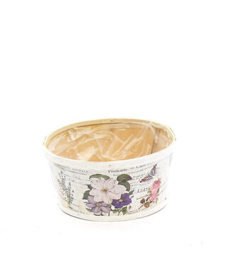 4A Pot de fleurs en bois crème jardinière | Dimensions 22 x 11 centimètres | Par 10 pièces
