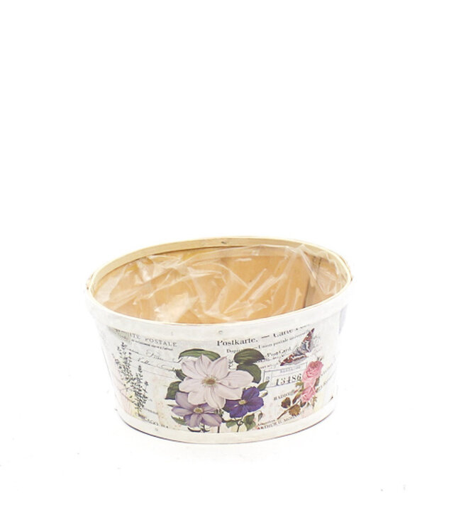 Cream wooden Flower pot planter | Size 22 x 11 centimetres | Available to order in sets of 10