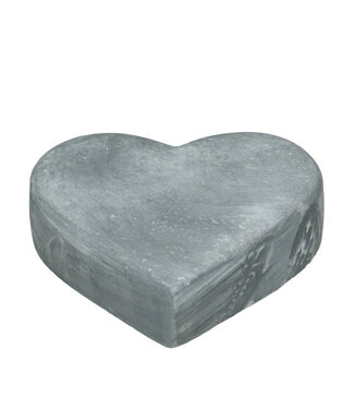 4A Liefde Deco keramiek hart d25*4cm ( x 2 )