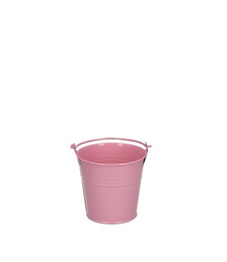 4A Seau en zinc rose Pot de fleurs Pot de plantes | Dimensions 8 x 7 centimètres | Par 10 pièces