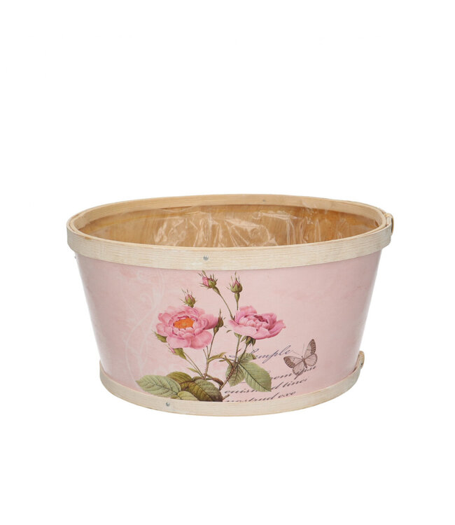 Hout Roses bak d22*11cm ( x 10 )