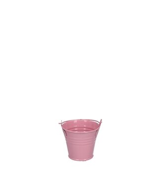 4A Seau en zinc rose Pot de fleurs Planteur | Dimensions 6 x 5 centimètres | Par 10 pièces