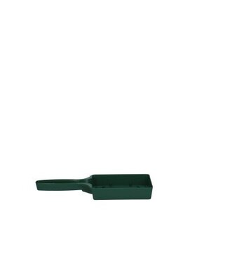 4A Green plastic Pouring Tray with handle | Length 22 centimetres | Height 3 centimetres | Per 25 pieces