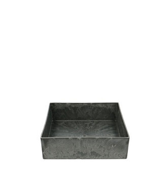 4A Bac à fleurs en mélamine plastique gris | Diamètre 20 centimètres | Hauteur 6 centimètres | Par 10 pièces