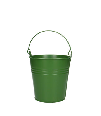 4A Seau en zinc vert Pot de fleurs Pot de plantes Breeze | Dimensions 13 x 13 centimètres | Par 10 pièces