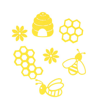 4A Dekoration Bienen Filz 6,5-8cm x42 | Pro Stück