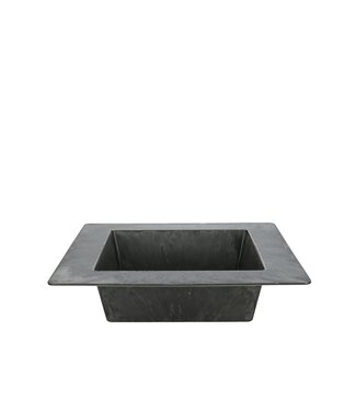 4A Assiette en mélamine plastique gris | Diamètre 25 centimètres | Hauteur 6 centimètres | Par 12 pièces