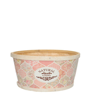 4A Pot de fleurs en bois rose clair pour jardin | Dimensions 22 x 11 centimètres | Par 10 pièces