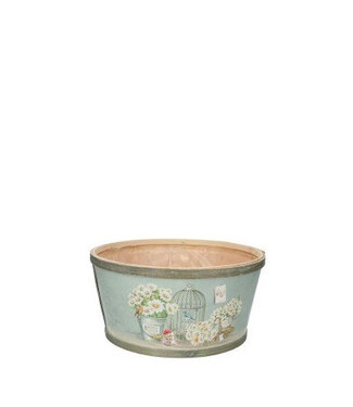 4A Pot de fleurs en bois bleu clair Daisy | Dimensions 22 x 11 centimètres | Par 10 pièces