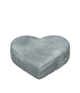 4A Liefde Deco keramiek hart d20*4cm ( x 2 )