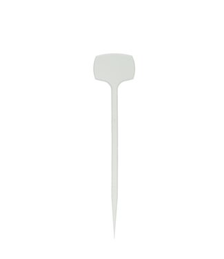 4A Natural white tag with stitching, straight | Length 25 centimetres | Per 50 pieces