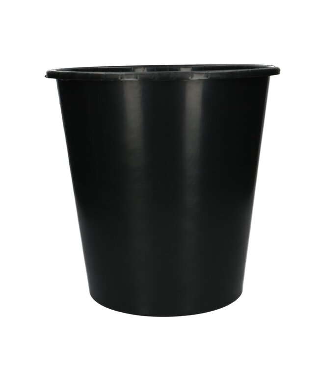 Black plastic bucket | Diameter 26.5 centimetres | Height 26.5 centimetres | Capacity 10 litres | Available to order in sets of 10