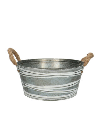 4A Pot de fleurs en zinc gris Brent | Dimensions 22 x 10 centimètres | Par 10 pièces