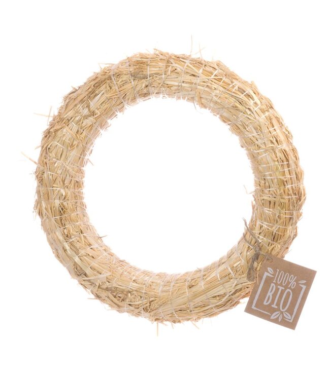 Naturelle Biologische Strokrans | Diameter 30 centimeter | Per 10 kransen te bestellen